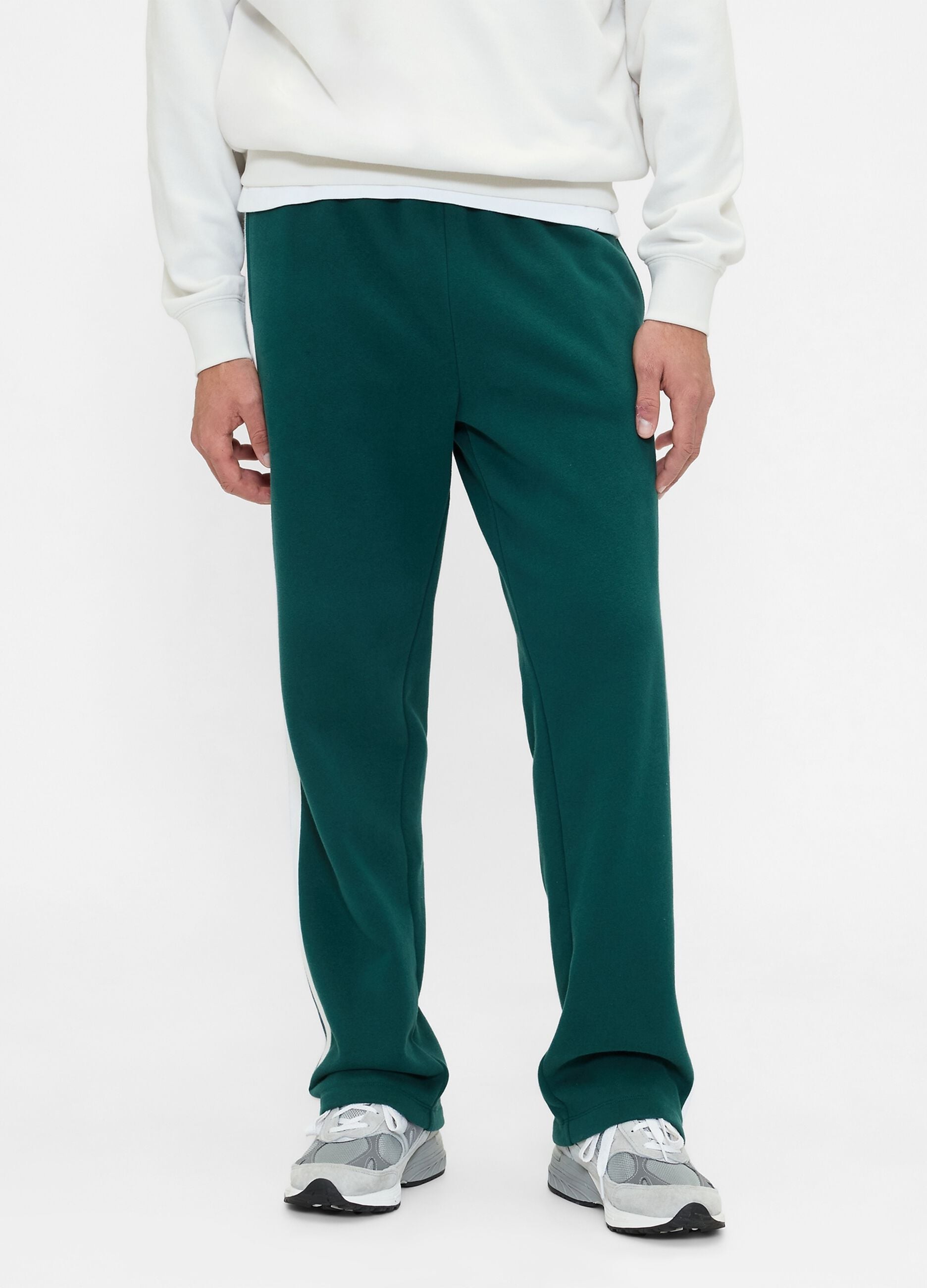 Green Cotton Blend Trousers