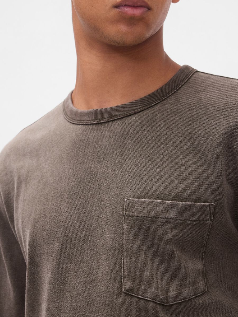 Brown long-sleeve cotton shirt_4