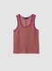 Multicolour crochet tank top in stretch fabric, regular fit_4