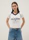White pure cotton regular fit polo neck T-shirt with print_2