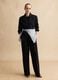 Black Viscose Blend Blazer Regular Fit_2