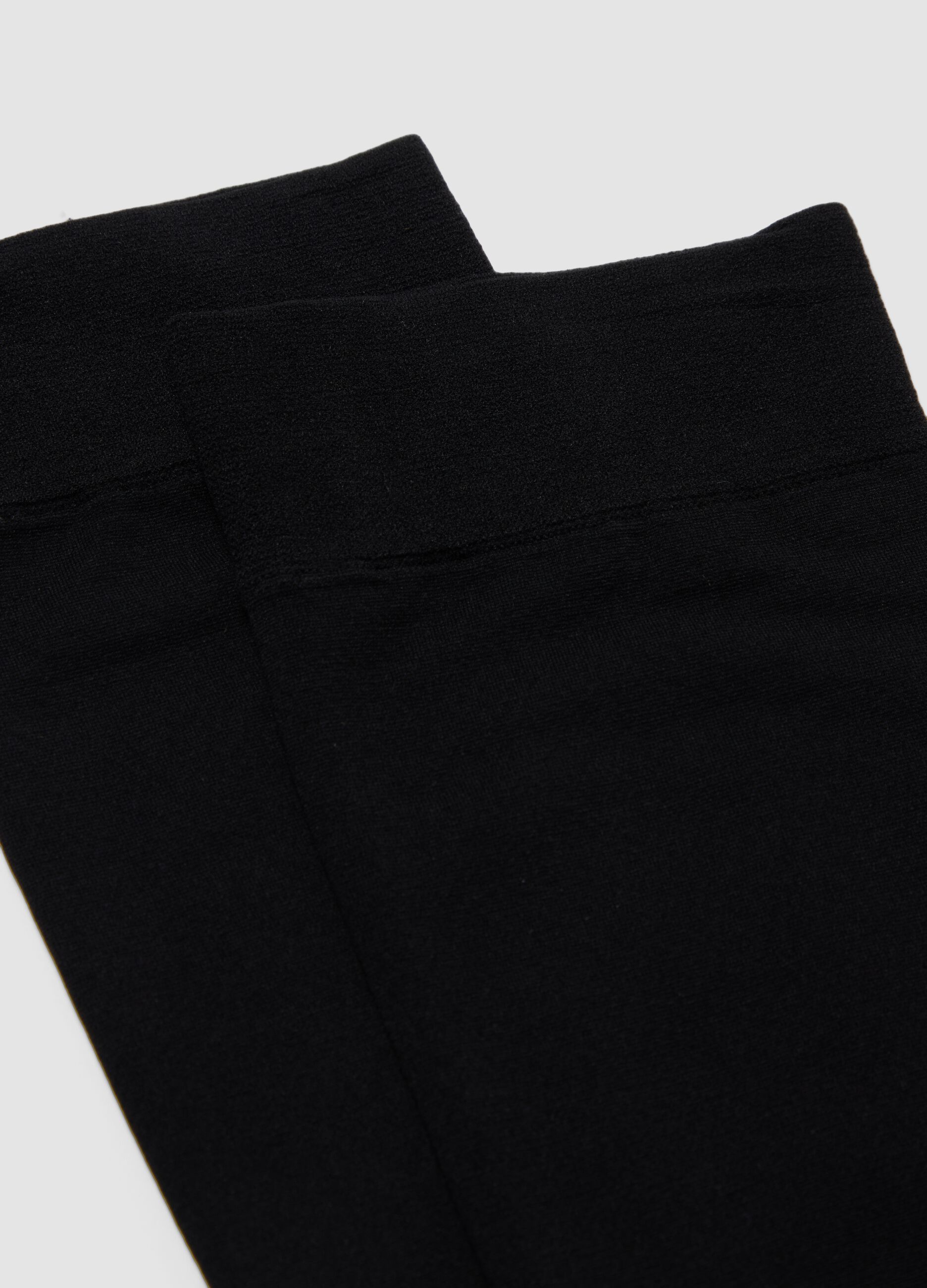 Black no-show socks in stretch fabric