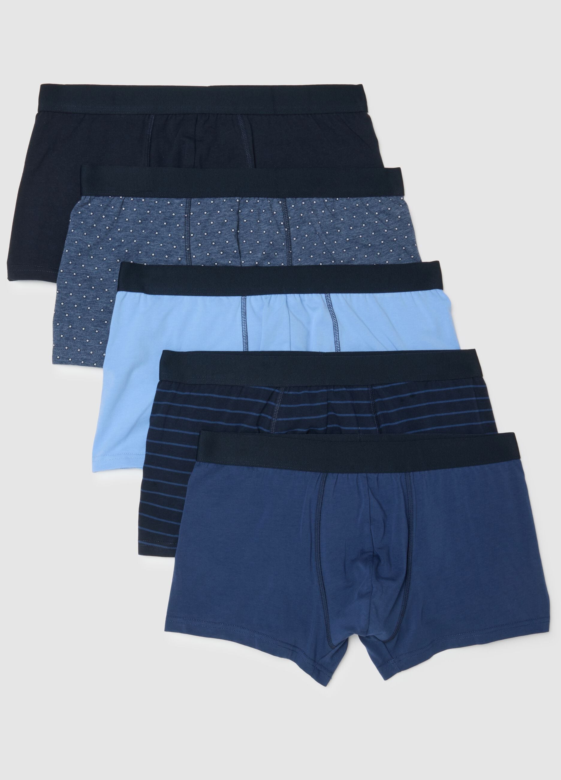 Multipack of Regular Fit Multicoloured Stretch Cotton Boxers