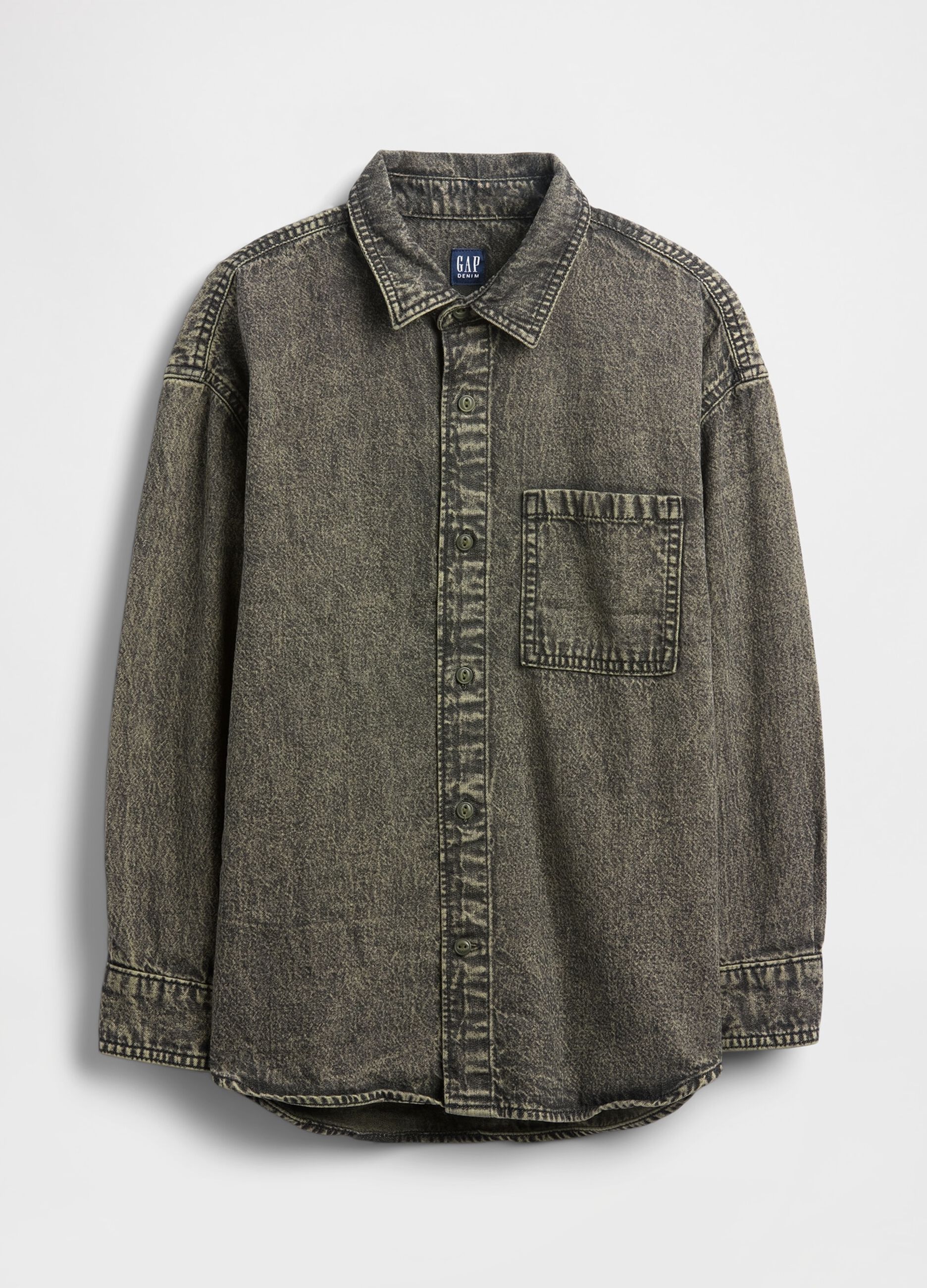 Green Long Sleeve Cotton Shirt