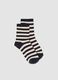 Blue striped socks in stretch organic cotton_0