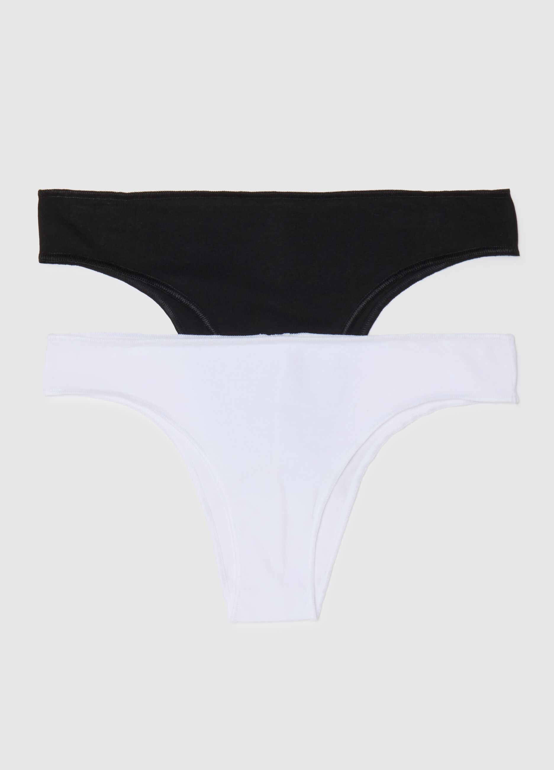 Two-pack Brazilian-cut briefs in organic cotton