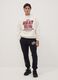 White cotton-blend sweatshirt with Miami Heat front print_1