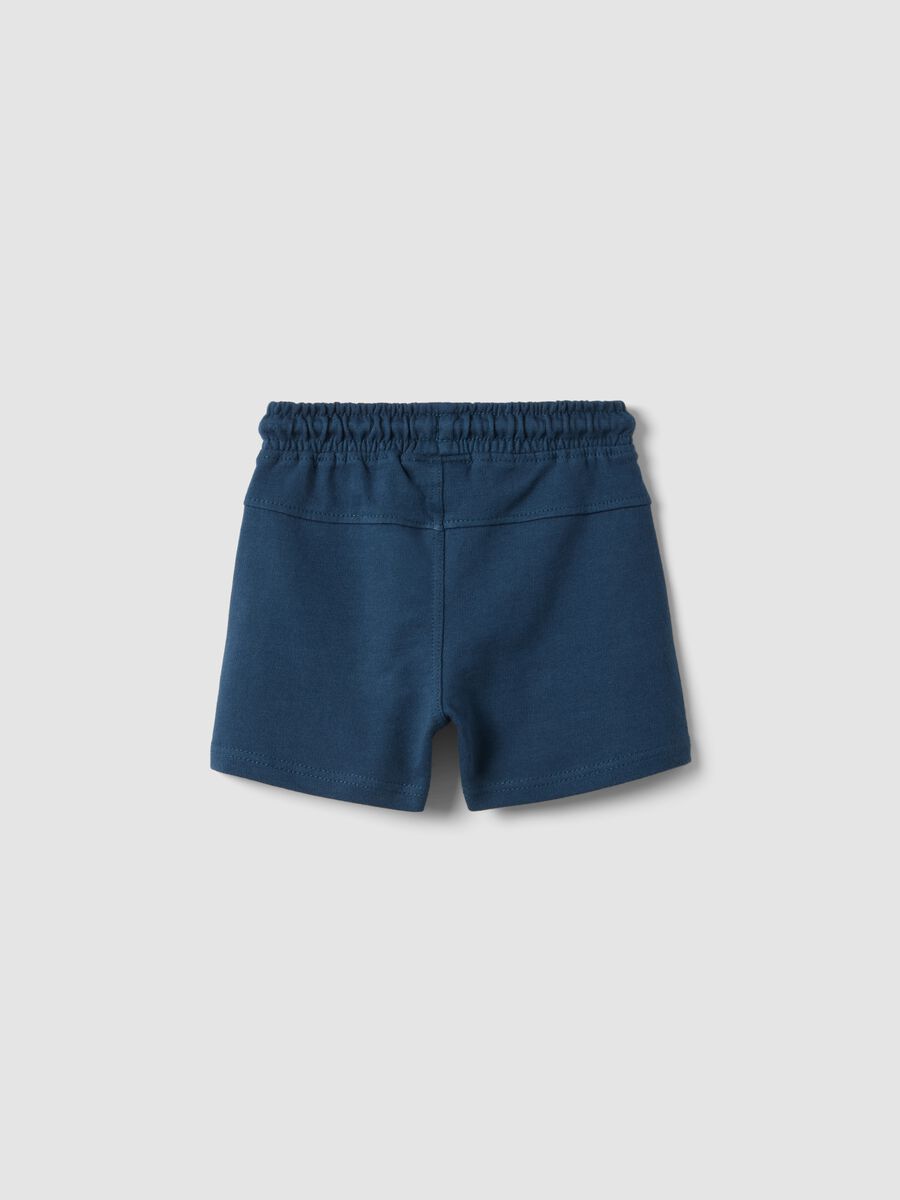 Shorts in puro cotone blu da bimbo regular fit_1