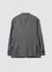 Grey stretch viscose slim-fit blazer with classic lapels_6