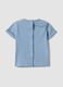 Blue short-sleeve organic cotton T-shirt_1