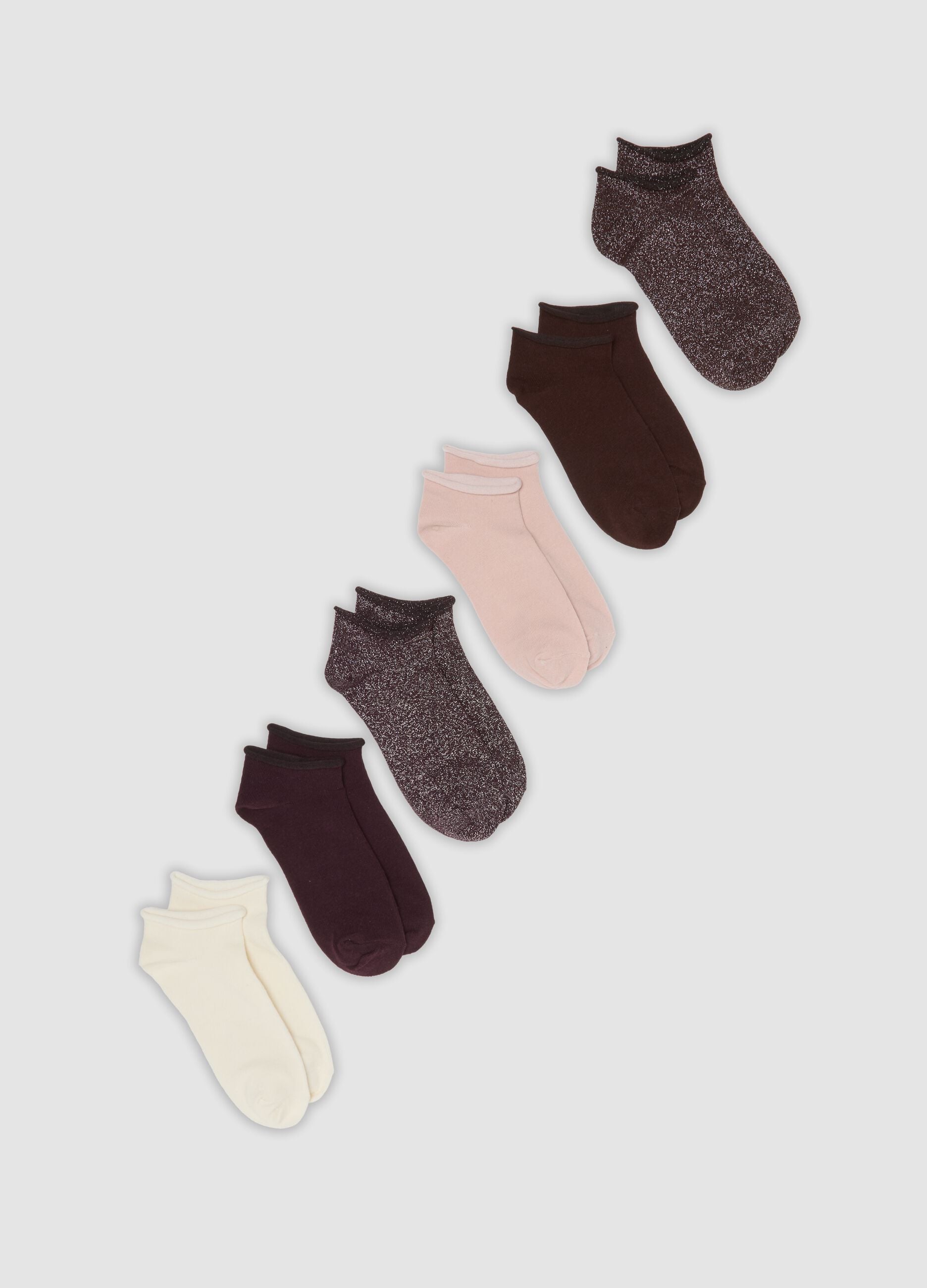 7-pack ankle socks in organic cotton blend
