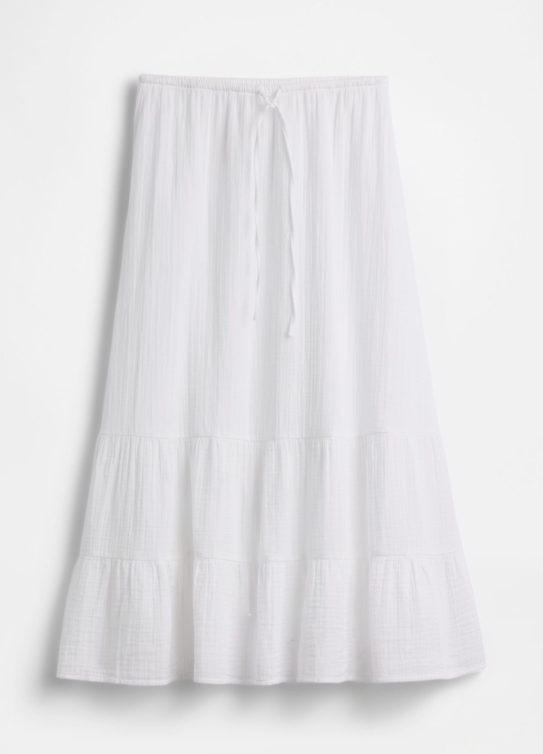 Long skirt in pure cotton