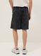 Black cotton-blend Bermuda shorts with elasticated waist_2