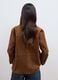Brown genuine leather jacket in regular fit_3