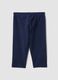 Girls' Slim Fit Blue Stretch Cotton Leggings_1