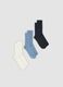 ALTAVIA STUDIO Multicolour Stretch Cotton Jersey Sock Tripack_0