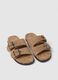 Beige sandals with buckles and metallic details_1