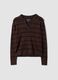 Brown viscose-blend polo-collar jumper, regular fit_4