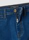 Wide leg stretch cotton blue jeans_5