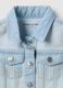 Girls' Light Blue Pure Cotton Regular Fit Waistcoat with Fringes_2