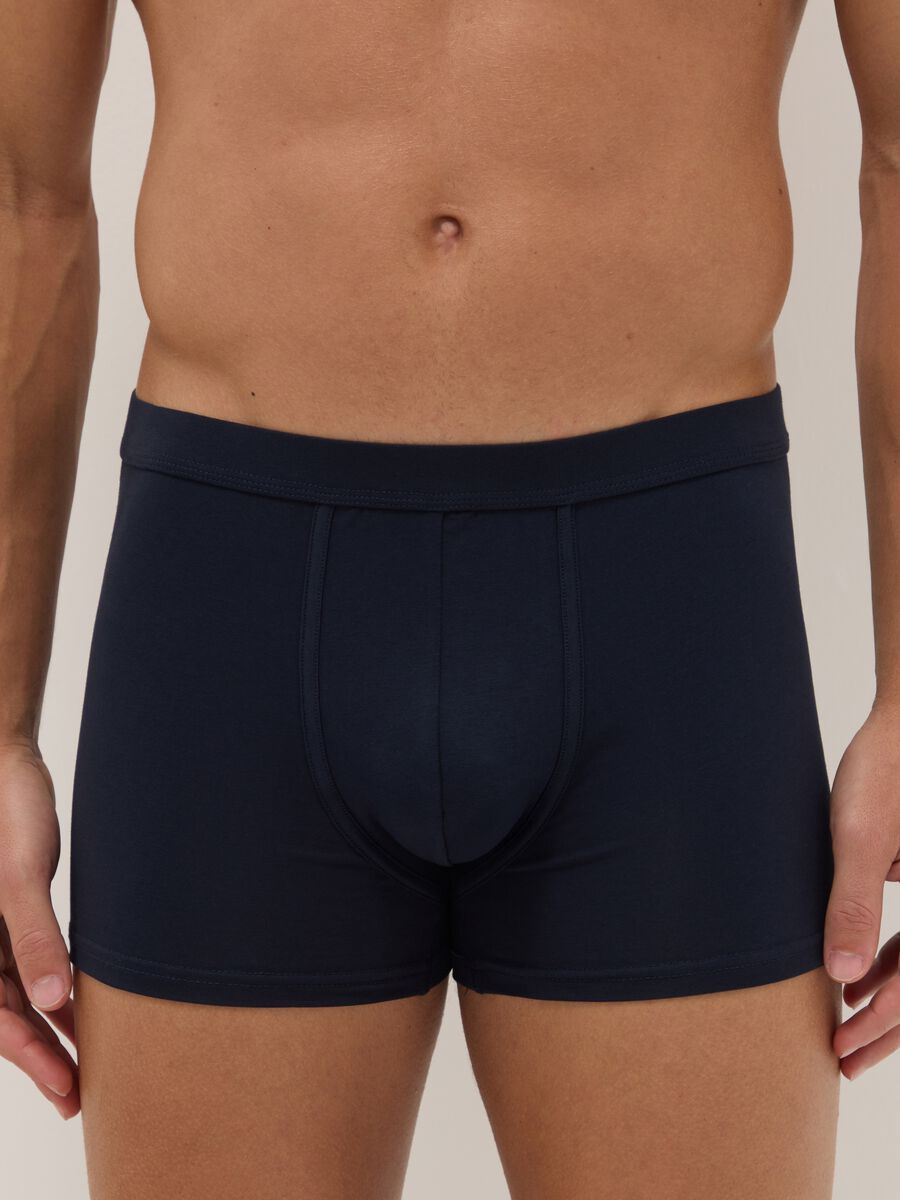 Two-pack blue boxer shorts in stretch cotton regular fit_1