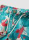 Blue viscose-linen blend tropical print shorts for boys, regular fit_2