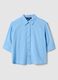 Pure viscose light blue striped regular fit shirt_4