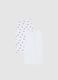 Twin pack of white cotton vests for girls in regular fit_1