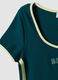 Green stretch cotton short-sleeve T-shirt_5