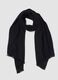 Blue herringbone scarf with fringes_0