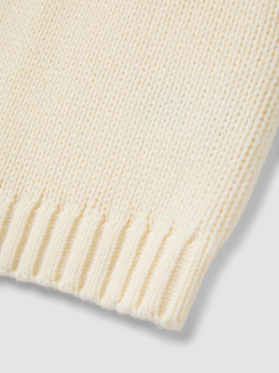 White crew-neck wool-blend oversized gilet_5