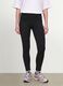 Black stretch cotton slim-fit leggings_1