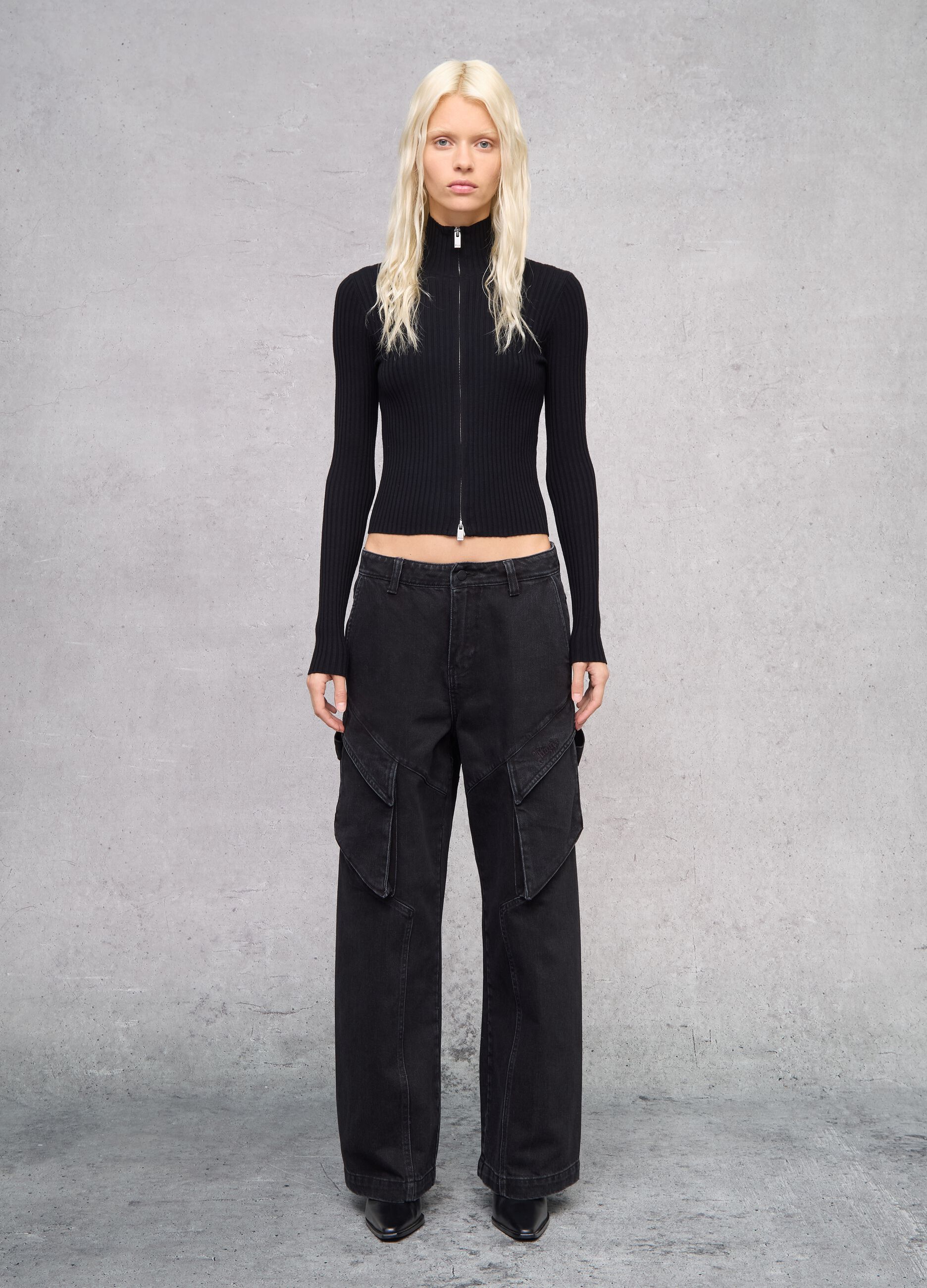 Vintage Black Cargo Denim