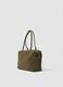 Green handbag with double handles and zip fastening_1