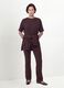 Brown crew-neck T-shirt in stretch cotton-modal blend, regular fit_3