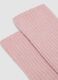 Pink ribbed socks in wool, viscose and stretch cashmere blend_2