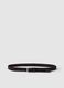Multicolour braided belt with metal buckle_0