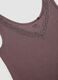 Brown stretch viscose camisole with deep V-neck and lace trim_6