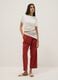 White cotton and linen blend short-sleeve T-shirt, regular fit_1