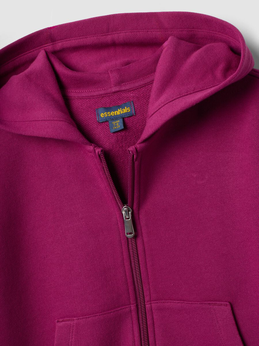 Purple pure cotton hooded sweatshirt_2