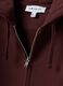 Brown full-zip hoodie in pure cotton with fitted cut_1