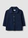 Regular fit blue denim cotton jacket with collar_4