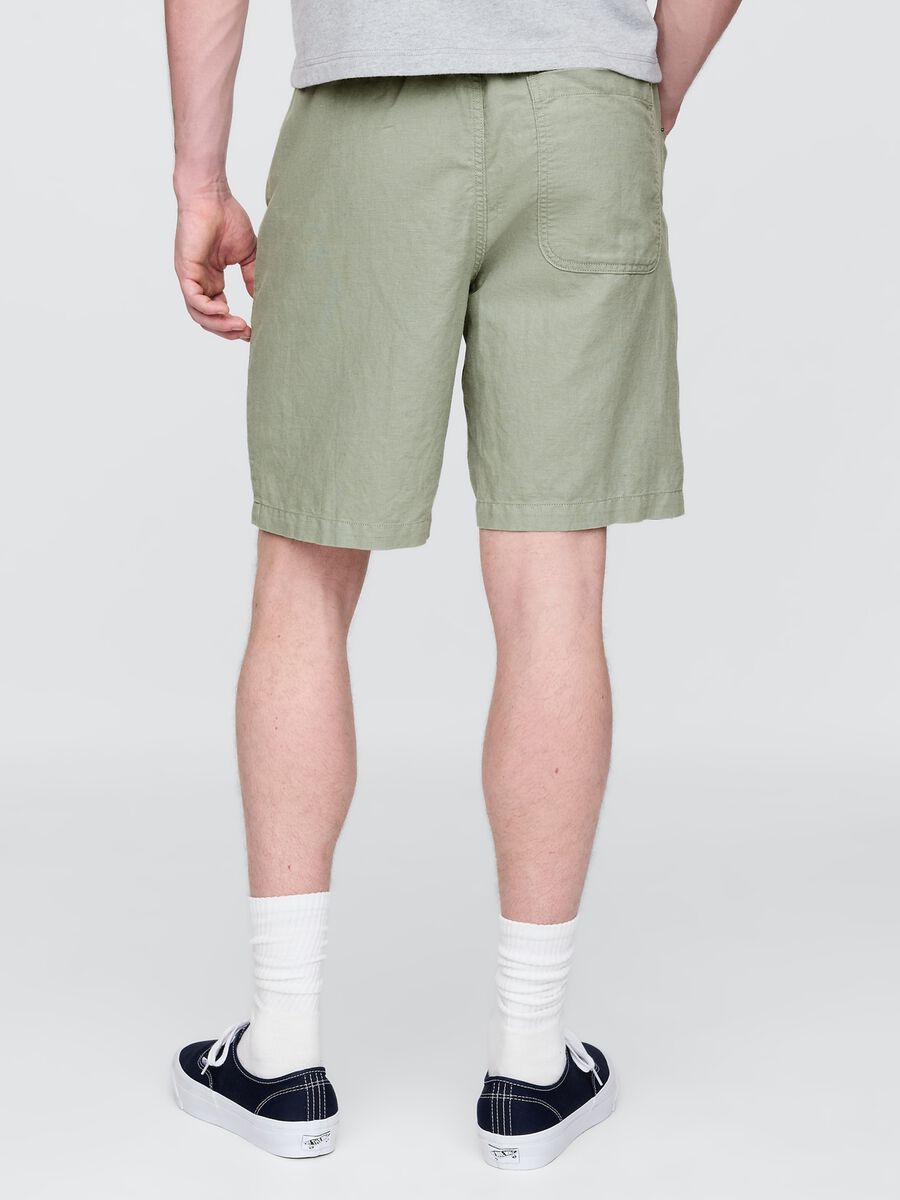 Green Linen and Cotton Shorts by Gap_2