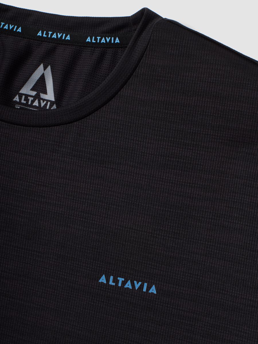 Black breathable crew-neck slim-fit T-shirt ALTAVIA RUNNING_6