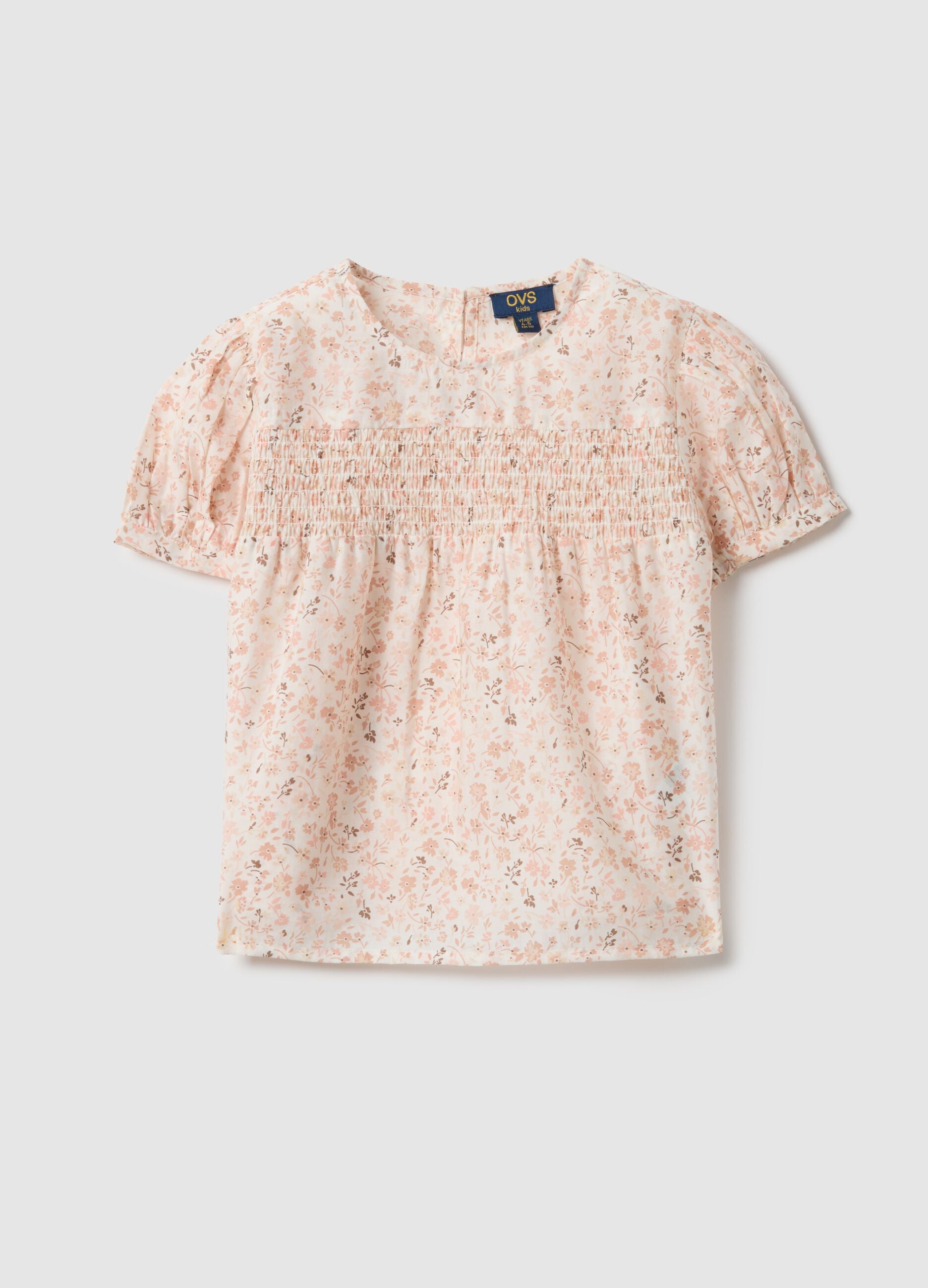 Multicolour Lyocell Blend Floral Blouse for Girls Regular Fit