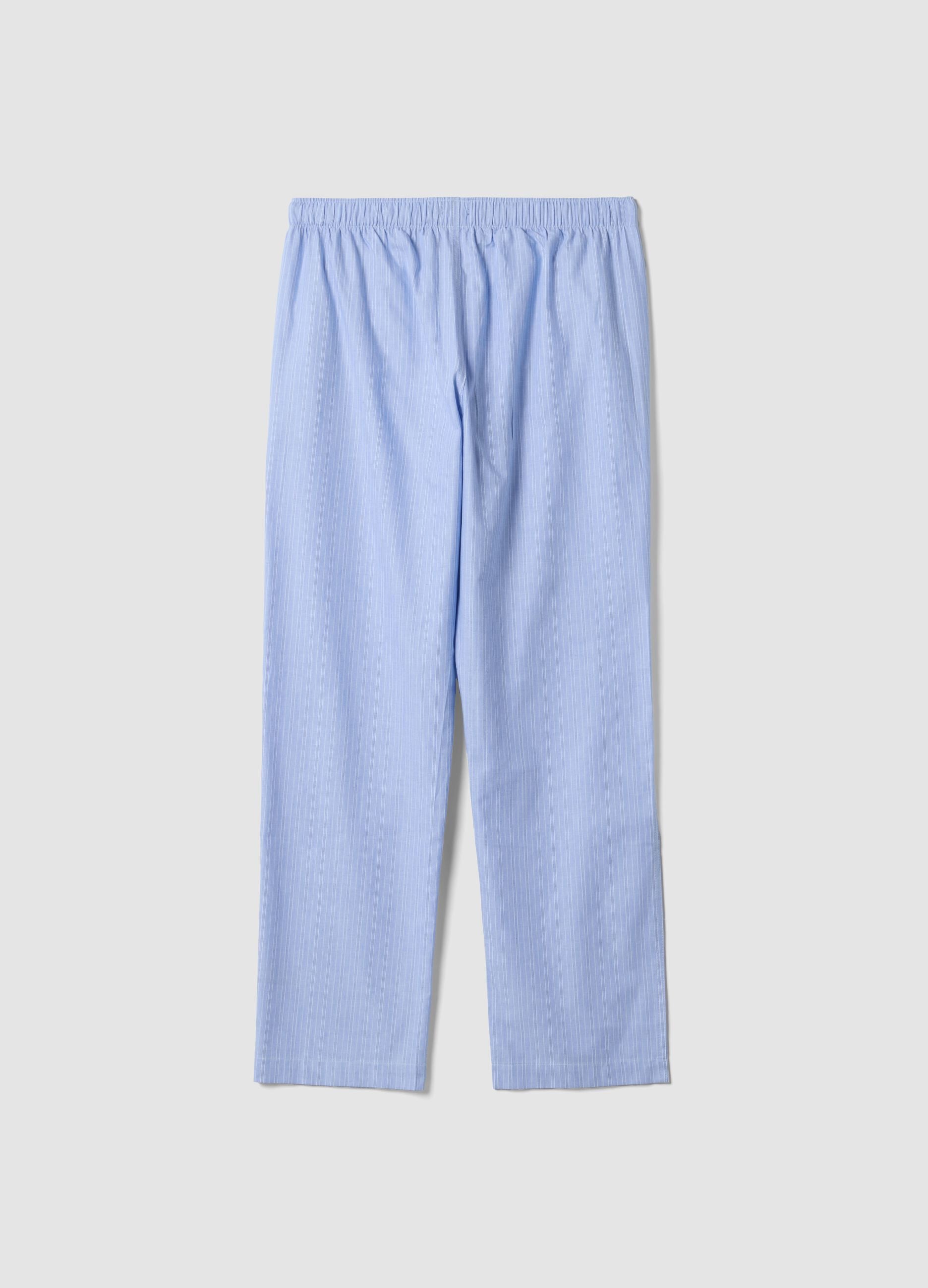 Light blue pure organic cotton pyjama trousers