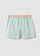 Multicolour organic cotton striped pyjama shorts_5