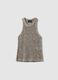 Multicoloured regular fit cotton blend tank top with knitted design_4