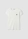 White pure cotton crew-neck T-shirt with heart print_3