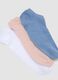 Seven-pack of multicolour striped no-show socks in a cotton blend_2